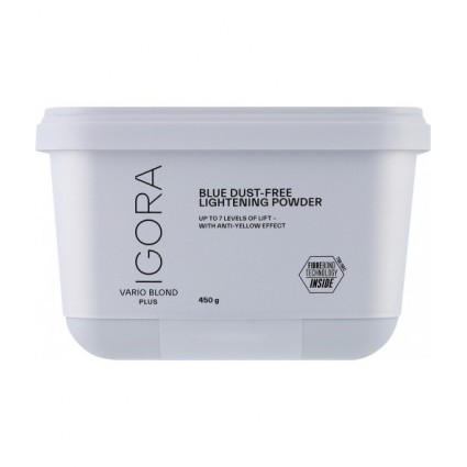Порошок освітлюючий до 7-го рівня (блакитний) Schwarzkopf Igora Vario Blond Plus 450 г Порошок освітлюючий до 7-го рівня (блакитний) Schwarzkopf Igora Vario Blond Plus 450 г