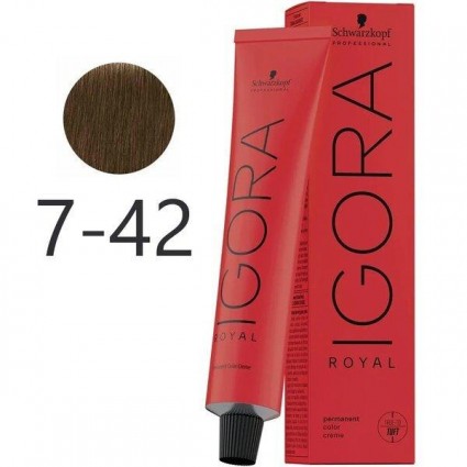 Крем-фарба для волосся Schwarzkopf Igora Royal Muted Desert 7-42 60 мл