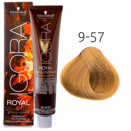 Крем-фарба для волосся Schwarzkopf Igora Royal Opulescence 9-57 Золотистий Блондин Мідний 60 мл