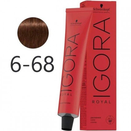Крем-фарба для волосся Schwarzkopf Igora Royal 6-68 Темно-Русявий Шоколадно-Червоний 60 мл