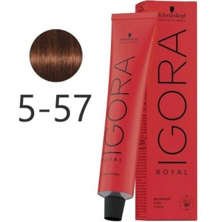 Крем-фарба для волосся Schwarzkopf Igora Royal 5-57 Світло-Коричневий, Золотистий, Мідний 60 мл