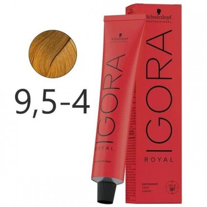 Крем-фарба для волосся Schwarzkopf Igora Royal 9,5-4 Світлий Блондин Пастельний Бежевий 60 мл