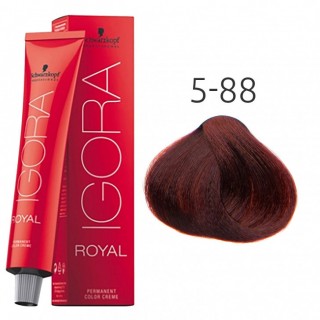 Крем-фарба для волосся Schwarzkopf Igora Royal 5-88 Світло-Коричневий Екстра Червоний 60 мл
