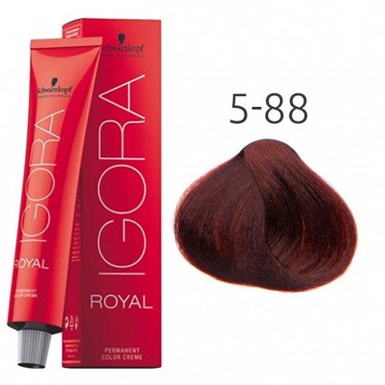 Крем-фарба для волосся Schwarzkopf Igora Royal 5-88 Світло-Коричневий Екстра Червоний 60 мл Крем-фарба для волосся Schwarzkopf Igora Royal 5-88 Світло-Коричневий Екстра Червоний 60 мл