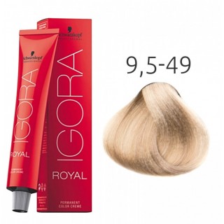 Крем-фарба для волосся Schwarzkopf Igora Royal 9,5-49 Світлий Блондин Пастельний Бежево-Фіолетовий 60 мл