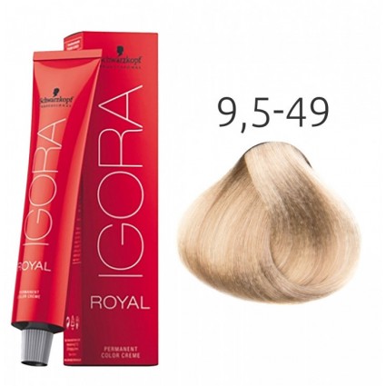 Крем-фарба для волосся Schwarzkopf Igora Royal 9,5-49 Світлий Блондин Пастельний Бежево-Фіолетовий 60 мл