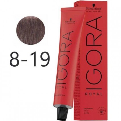 Крем-фарба для волосся Schwarzkopf Igora Royal Opulescence 8-19 Світло-русий сандрі фіолет.60 мл Крем-фарба для волосся Schwarzkopf Igora Royal Opulescence 8-19 Світло-русий сандрі фіолет.60 мл