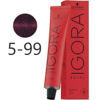 Крем-фарба для волосся Schwarzkopf Igora Royal 5-99 Світло-Коричневий Фіолетовий Екстра 60 мл