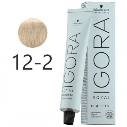 Крем-фарба для волосся Schwarzkopf Igora Royal Highlift 12-2 Спеціальний Попелястий Блондин 60 мл Крем-фарба для волосся Schwarzkopf Igora Royal Highlift 12-2 Спеціальний Попелястий Блондин 60 мл