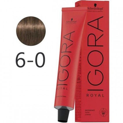 Крем-фарба для волосся Schwarzkopf Igora Royal 6-0 Темно-Русявий 60 мл
