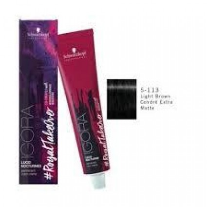 Крем-фарба для волосся Schwarzkopf Igora Royal Nocturnes 5-113 Світлий коричневий екстра сандре матовий 60ml