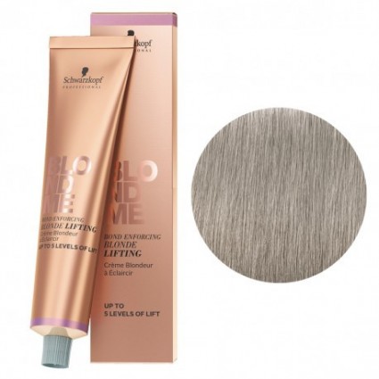 Освітлюючий бондінг-крем для сивого волосся Schwarzkopf Blondme Blonde Lifting Steel Blue Сталевий 60 мл Освітлюючий бондінг-крем для сивого волосся Schwarzkopf Blondme Blonde Lifting Steel Blue Сталевий 60 мл