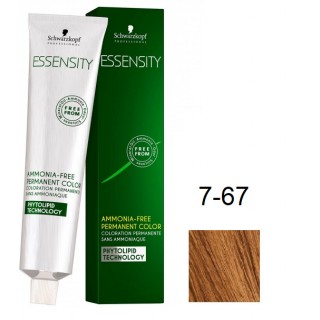 Фарба для волосся Schwarzkopf Essensity безаміачна 7-67 Середньо-русявий Шоколадний Мідний 60 мл