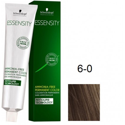 Фарба для волосся Schwarzkopf Essensity безаміачна 6-0 Темно-Русявий Натуральний 60 мл Фарба для волосся Schwarzkopf Essensity безаміачна 6-0 Темно-Русявий Натуральний 60 мл