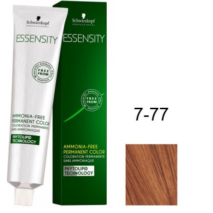 Фарба для волосся Schwarzkopf Essensity безаміачна 7-77 Середньо-русявий Мідний Екстра 60 мл