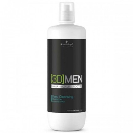 Шампунь очищениющий Schwarzkopf 3D MEN для жирного волосся 1000 мл