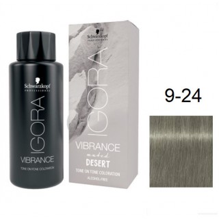 Фарба для волосся Igora Vibrance Raw Essintials 9-24 Світло-бежевий попелясто-бежевий блондин 60мл