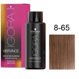 Фарба для волосся Schwarzkopf igora Vibrance безаміачна 8-65 Світло-русявий шоколадно золотистий 60 мл
