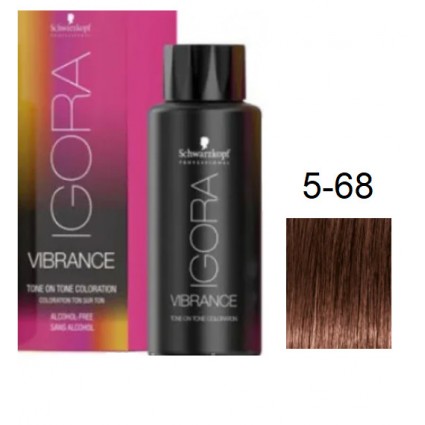 Фарба для волосся Schwarzkopf igora Vibrance безаміачна 5-68 Світло-коричневий індіансько-червоний 60 мл Фарба для волосся Schwarzkopf igora Vibrance безаміачна 5-68 Світло-коричневий індіансько-червоний 60 мл