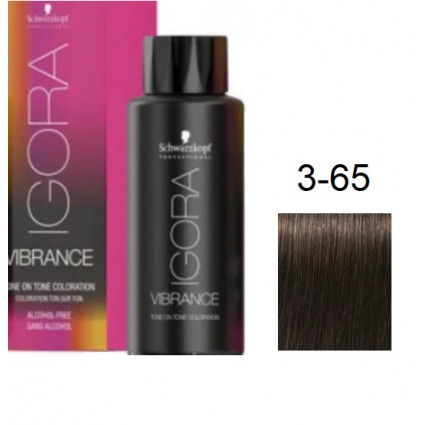 Фарба для волосся Schwarzkopf igora Vibrance безаміачна 3-65 Коричневий шоколадно-золотистий 60 мл Фарба для волосся Schwarzkopf igora Vibrance безаміачна 3-65 Коричневий шоколадно-золотистий 60 мл