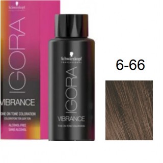 Фарба для волосся Schwarzkopf igora Vibrance безаміачна 6-66 Темно-русявий шоколадний екстра 60 мл