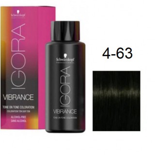 Фарба для волосся Schwarzkopf igora Vibrance безаміачна 4-63 Середній коричневий шоколадний матовий 60 мл