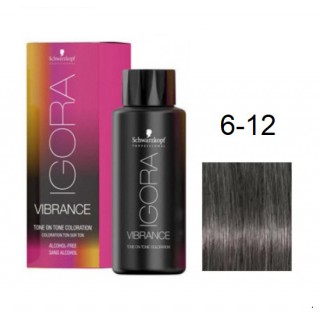 Фарба для волосся Schwarzkopf igora Vibrance безаміачна 6-12 Темний русявий сандре попелястий 60 мл