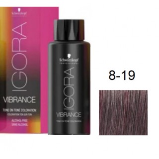 Фарба для волосся Schwarzkopf igora Vibrance безаміачна 8-19 Світлий русявий сандре фіолетовий 60 мл