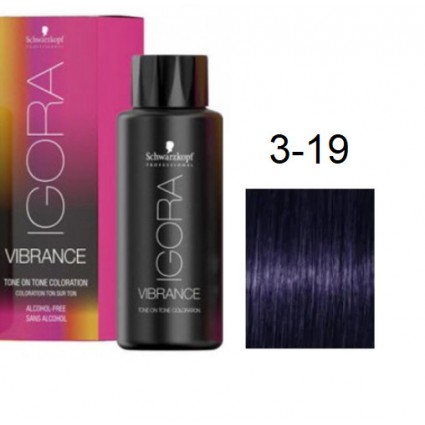 Фарба для волосся Schwarzkopf igora Vibrance безаміачна 3-19 Темний коричневий сандре фіолетовий 60 мл Фарба для волосся Schwarzkopf igora Vibrance безаміачна 3-19 Темний коричневий сандре фіолетовий 60 мл