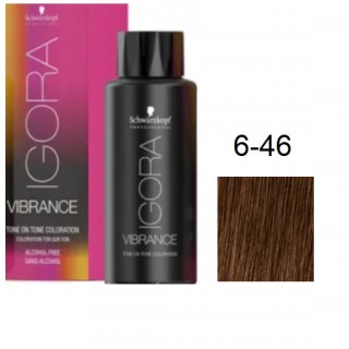 Фарба для волосся Schwarzkopf igora Vibrance безаміачна 6-46 Темний русявий бежевий шоколадний 60 мл