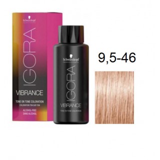 Фарба для волосся Schwarzkopf igora Vibrance безаміачна 9,5-46 Світлий Блонд Пастель бежевий шоколадний 60 мл
