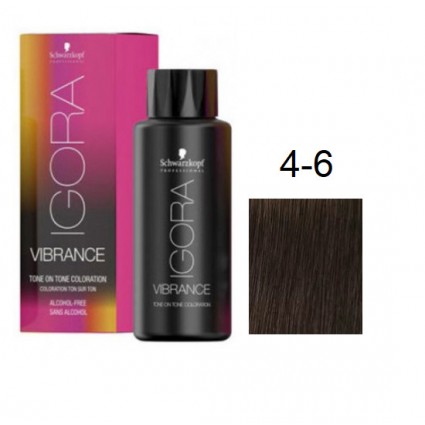 Фарба для волосся Schwarzkopf igora Vibrance безаміачна 4-6 Середній коричневий шоколадний 60 мл