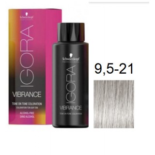 Фарба для волосся Schwarzkopf igora Vibrance безаміачна 9,5-21 Світлий Блонд Пастель попелястий сандре 60 мл