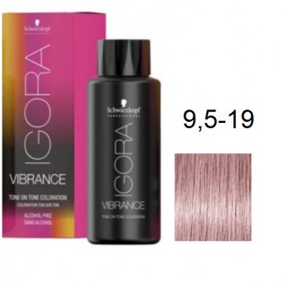 Фарба для волосся Schwarzkopf igora Vibrance безаміачна 9,5-19 Світлий Блонд Пастель сандре фіолетовий 60 мл