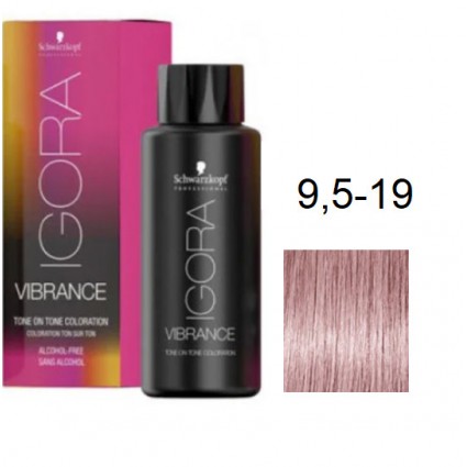 Фарба для волосся Schwarzkopf igora Vibrance безаміачна 9,5-19 Світлий Блонд Пастель сандре фіолетовий 60 мл