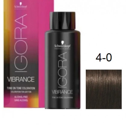 Фарба для волосся Schwarzkopf igora Vibrance безаміачна 4-0 Середньо-коричневий 60 мл
