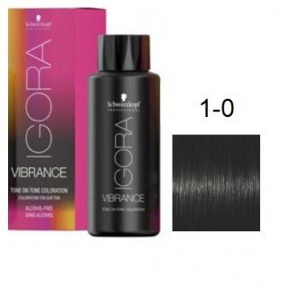 Фарба для волосся Schwarzkopf igora Vibrance безаміачна 1-0 Чорний 60 мл