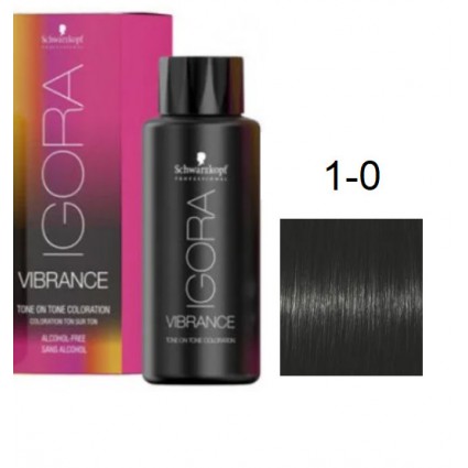 Фарба для волосся Schwarzkopf igora Vibrance безаміачна 1-0 Чорний 60 мл Фарба для волосся Schwarzkopf igora Vibrance безаміачна 1-0 Чорний 60 мл