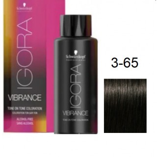 Фарба для волосся Schwarzkopf igora Vibrance безаміачна 3-65 Темно-коричневий шоколадно-золотистий 60 мл