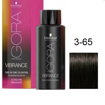 Фарба для волосся Schwarzkopf igora Vibrance безаміачна 3-65 Темно-коричневий шоколадно-золотистий 60 мл Фарба для волосся Schwarzkopf igora Vibrance безаміачна 3-65 Темно-коричневий шоколадно-золотистий 60 мл