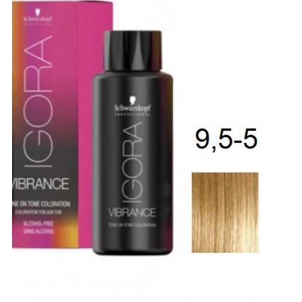 Фарба для волосся Schwarzkopf igora Vibrance безаміачна 9,5-5 Світлий золотистий блондин 60 мл