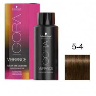 Фарба для волосся Schwarzkopf igora Vibrance безаміачна 5-4 Світлий коричневий бежевий 60 мл