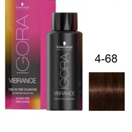 Фарба для волосся Schwarzkopf igora Vibrance безаміачна 4-68 Середньо-коричневий шоколадно-червоний 60 мл Фарба для волосся Schwarzkopf igora Vibrance безаміачна 4-68 Середньо-коричневий шоколадно-червоний 60 мл