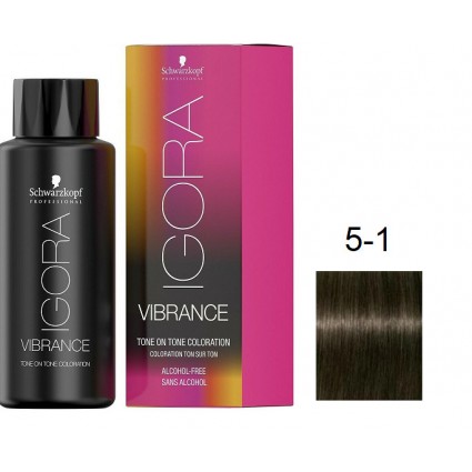 Фарба для волосся Schwarzkopf igora Vibrance безаміачна 5-1 Світло-коричневий сандре 60 мл Фарба для волосся Schwarzkopf igora Vibrance безаміачна 5-1 Світло-коричневий сандре 60 мл