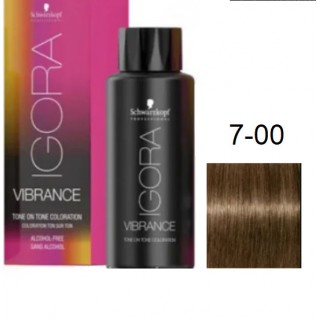 Фарба для волосся Schwarzkopf igora Vibrance безаміачна 7-00 Середній русявий натуральний екстра 60 мл