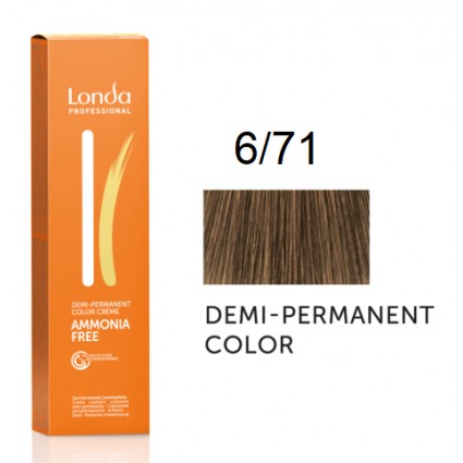 Крем-фарба Londa Professional без аміаку 6/71 Темний блонд коричнево-попелястий 60 мл. Крем-фарба Londa Professional без аміаку 6/71 Темний блонд коричнево-попелястий 60 мл.