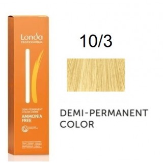 Крем-фарба Londa Professional без аміаку 10/3 Дуже яскравий золотистий блондин 60 мл.