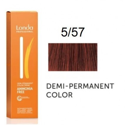 Крем-фарба Londa Professional без аміаку 5/57 Світлий шатен червоно-коричневий 60 мл