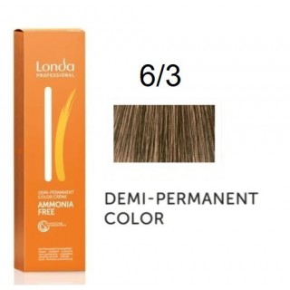 Крем-фарба Londa Professional без аміаку 6/3 Темний золотистий блондин 60 мл.