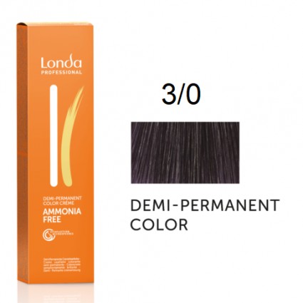 Крем-фарба Londa Professional без аміаку 3/0 Темно-коричневий 60 мл Крем-фарба Londa Professional без аміаку 3/0 Темно-коричневий 60 мл